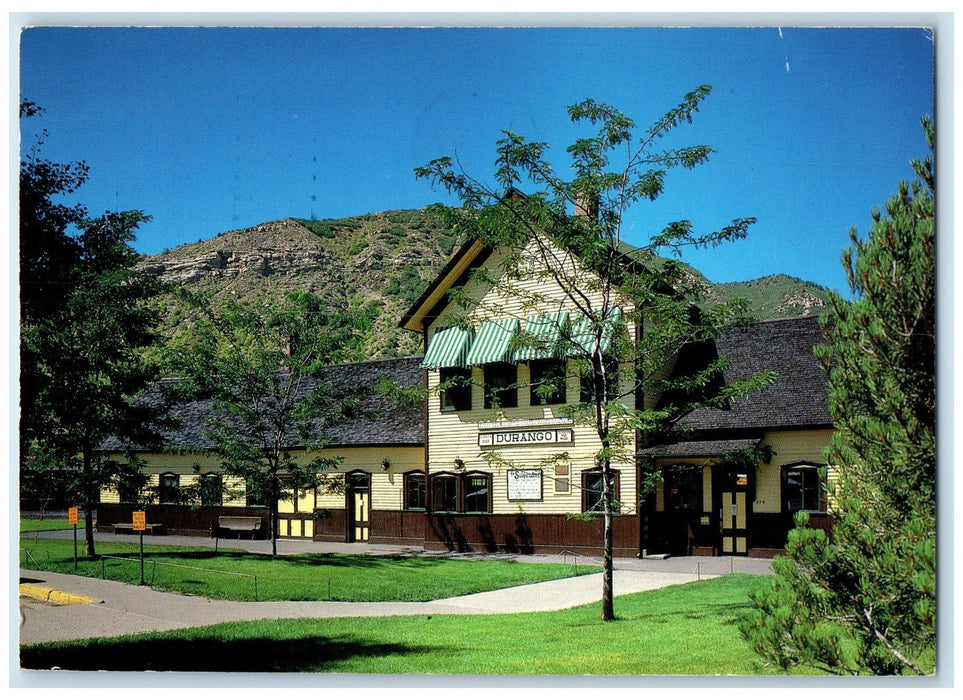 1991 Beautiful And Old D & SNGRR Depot Durango Colorado CO Posted Trees Postcard