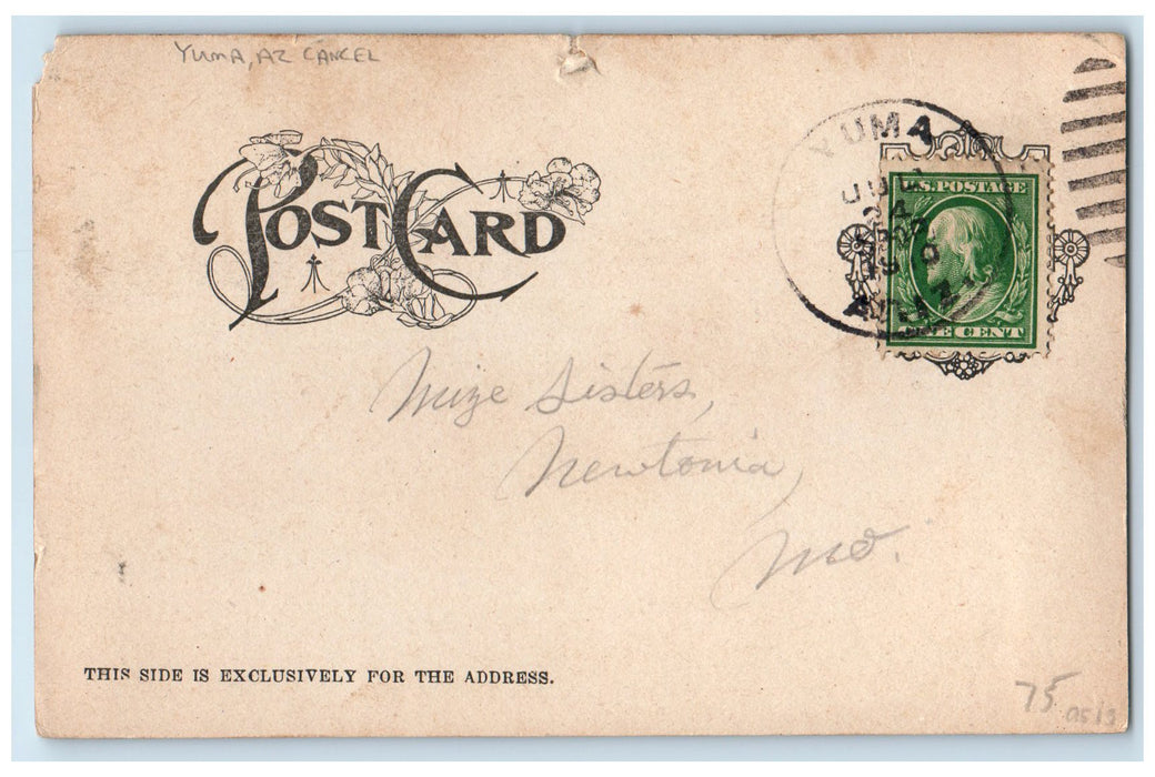 1910 Polytechnic High School Campus Los Angeles California CA Cancel Postcard