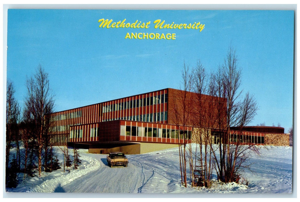 c1950's Methodist University Gould Hall Building Anchorage Alaska AK Postcard