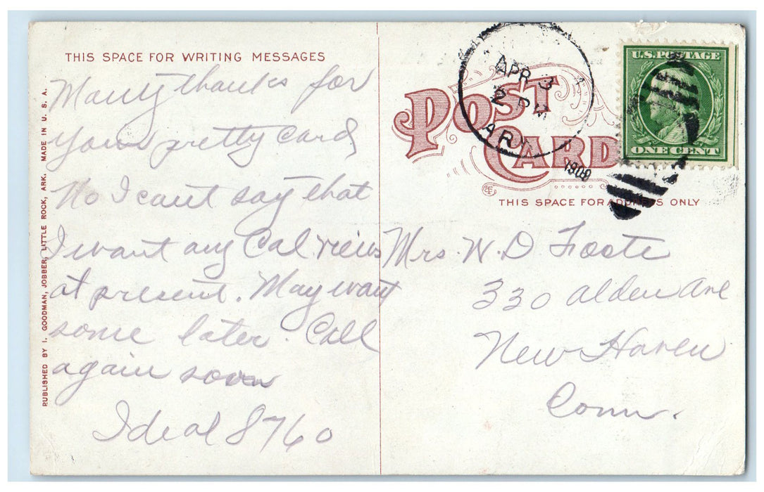 1909 Arkansas River And Big Rock Scene Little Rock Arkansas AR Posted Postcard