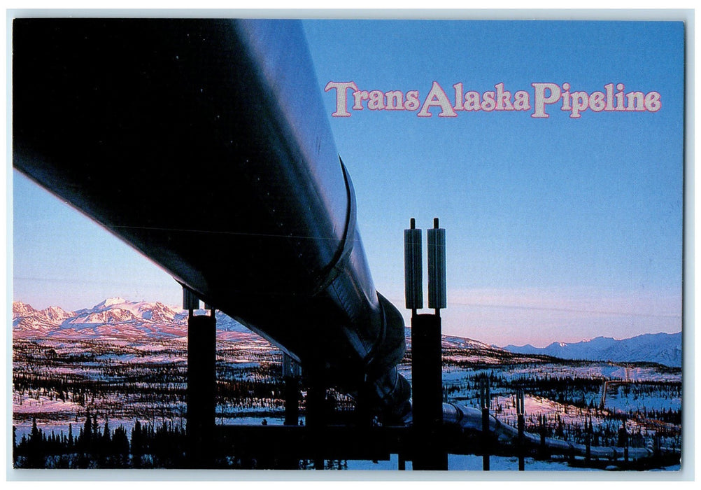 2006 Trans Alaska Zig Zag's Pipeline Carrying Oil View Alaska AK Posted Postcard