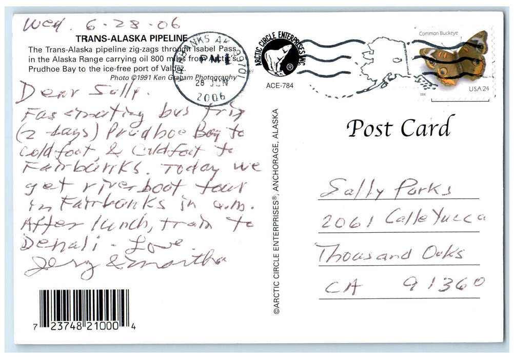 2006 Trans Alaska Zig Zag's Pipeline Carrying Oil View Alaska AK Posted Postcard
