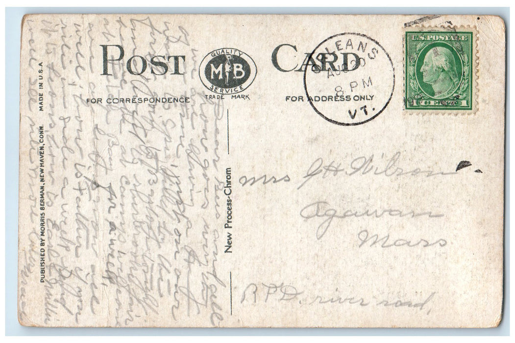 1921 Along The Shore Waves View Savin Rock Connecticut CT Posted Harbor Postcard