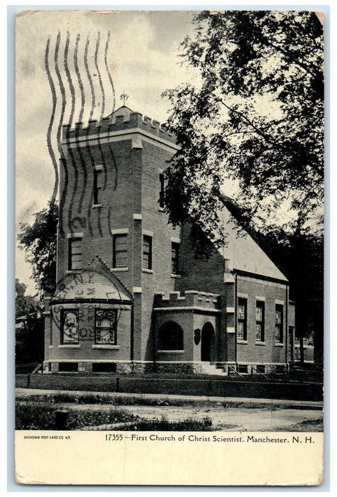 1907 First Church Of Christ Scientist Manchester New Hampshire Posted Postcard