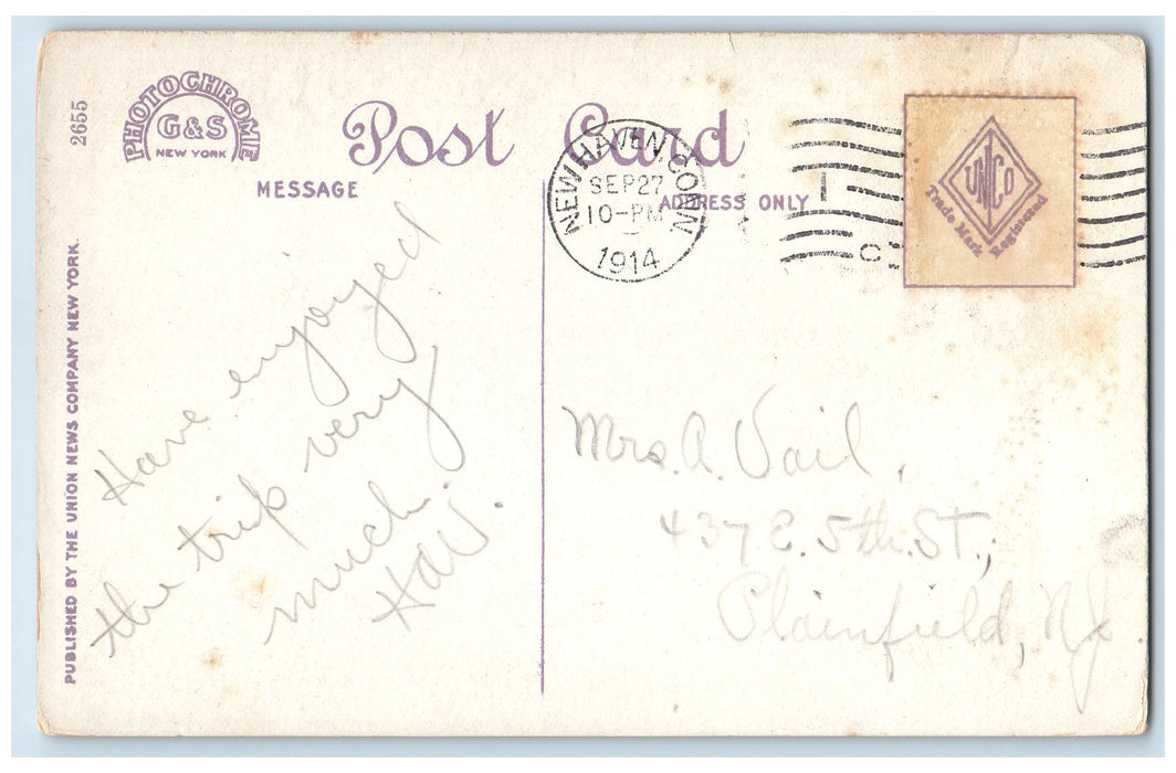 1914 Vanderbilt Hall Yale University Exterior New Haven Connecticut CT Postcard