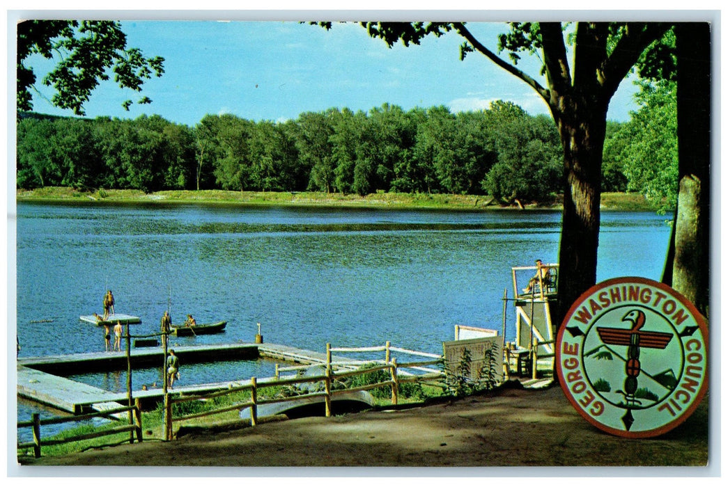 c1950's Pahaquarra Scout Reservation River Road Columbia New Jersey NJ Postcard