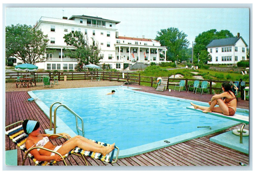 c1960's The Ralph Waldo Emerson Rockport Massachusetts MA Swimming Pool Postcard