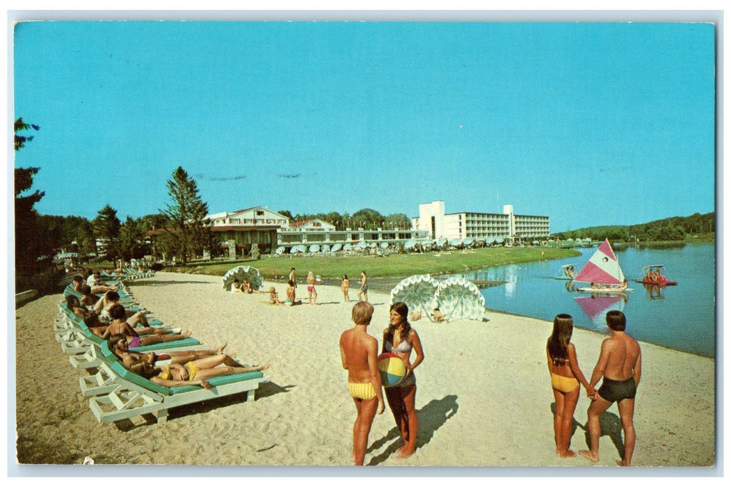 1979 Mount Airy Lodge Round Resort Mt. Pocono Pennsylvania PA Yacht Postcard