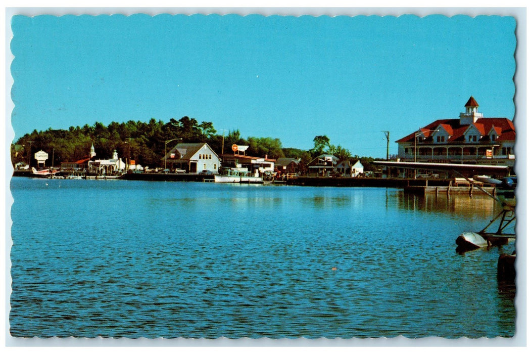 c1960s Bay Of Naples On Long Lake Harbor Scene Naples Maine ME Unposted Postcard