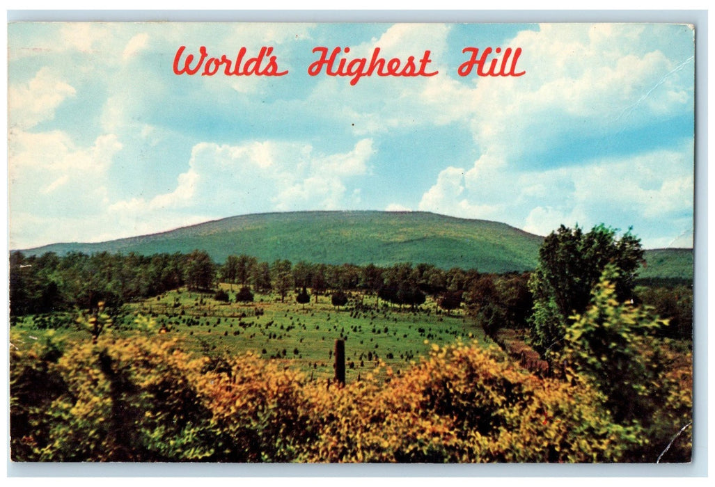 c1950's Cavanal Hill Worlds Highest Hill 1999 Feet Poteau Oklahoma OK Postcard