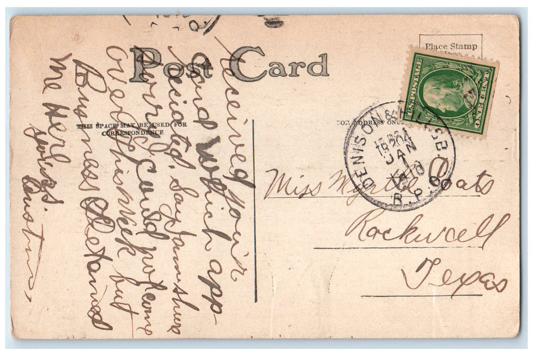 1910 Chicago Beach Hotel Exterior Roadside Chicago Illinois IL Flag Postcard