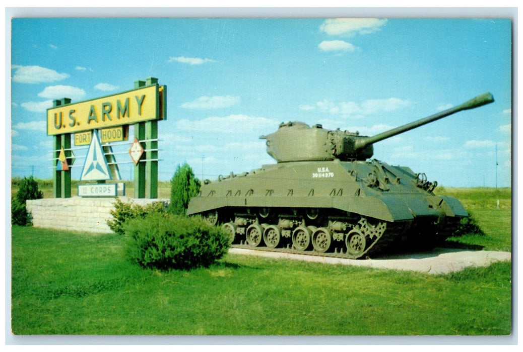 c1950's The Arm Forces In Texas Entrance To Fort Hood Killeen Texas TX Postcard