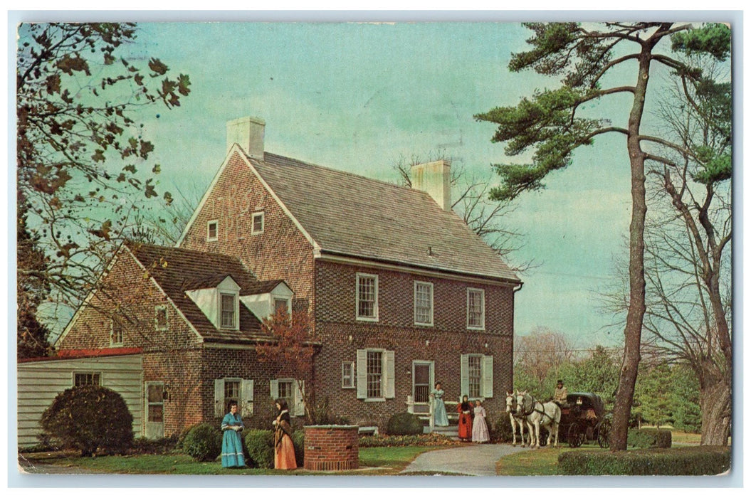 1971 Seven Star Hotel Restaurant Building Carriage Guests Woodstown NJ Postcard