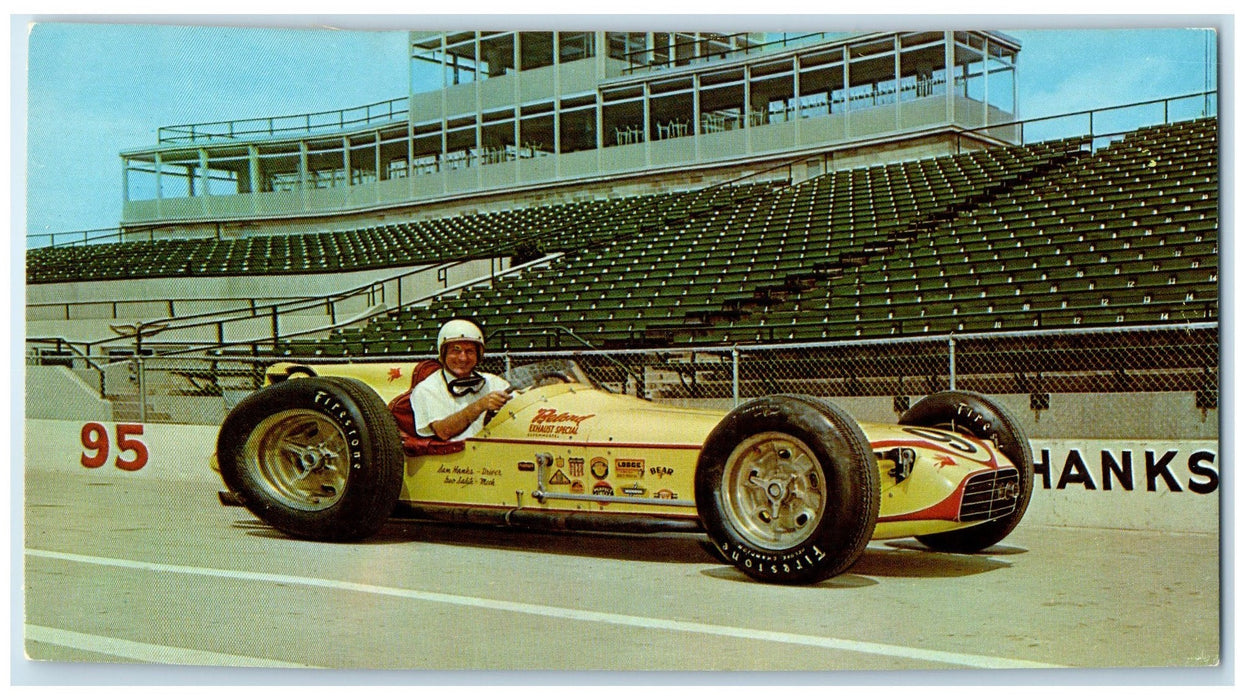 c1950's Sam Hanks 500 Mile Race Car 1957 Winner Indianapolis Indiana IN Postcard