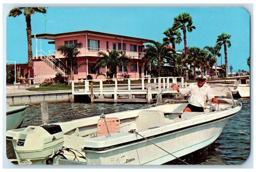 c1960's Roc's Marina Boating & Fishing Headquarters Redington Shores FL Postcard