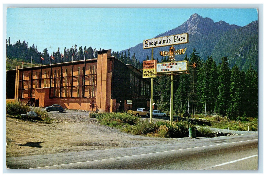 1970 Snoqualmie Pass Landmark View Seattle Washington WA Posted Vintage Postcard