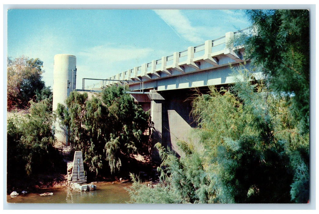 c1950's Bridge Over Pecos River Water Processor Tank Pecos Texas TX Postcard