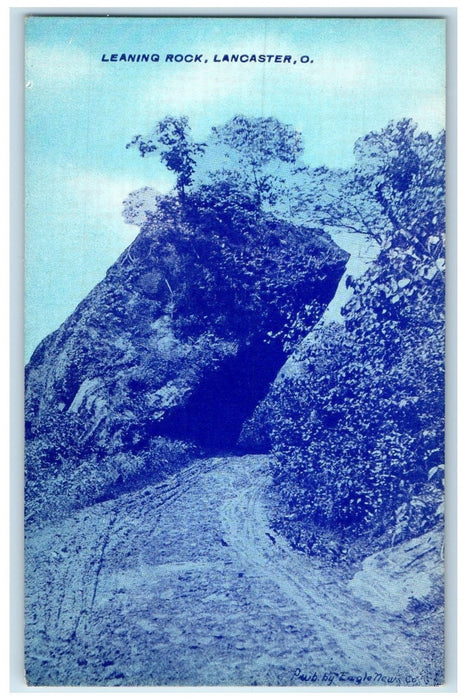 c1940's Leaning Rock Trees Scene Lancaster Ohio OH Unposted Vintage Postcard