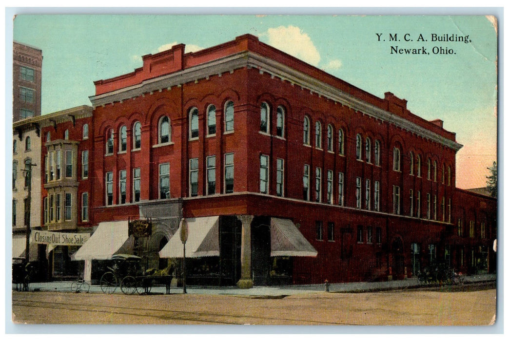 c1910's Y.M.C.A. Building Exterior Building Newark Ohio OH Unposted Postcard