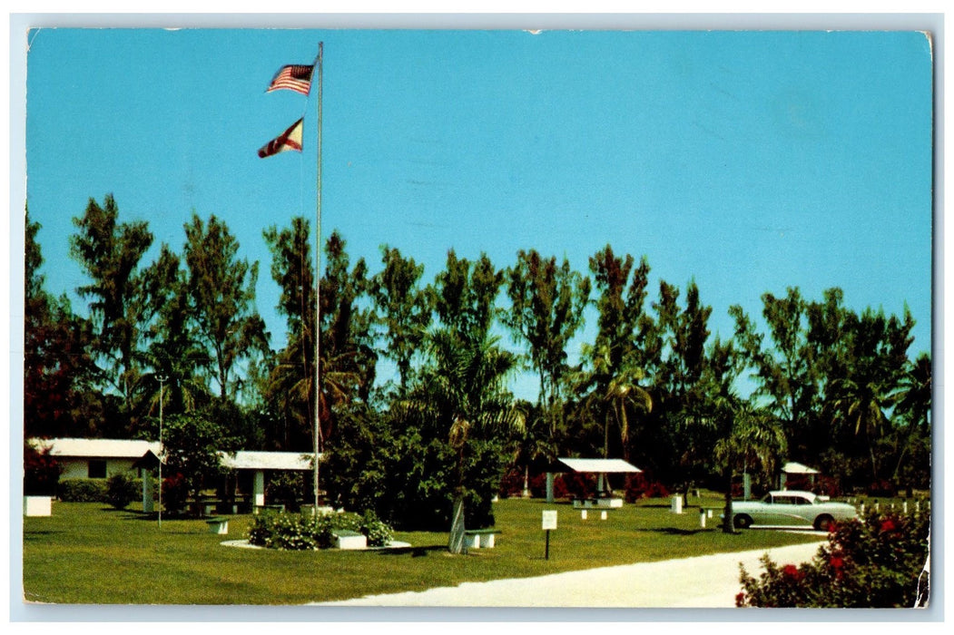 1957 Picnic Area At Alex MacWilliams Park Vero Beach Florida FL Posted Postcard