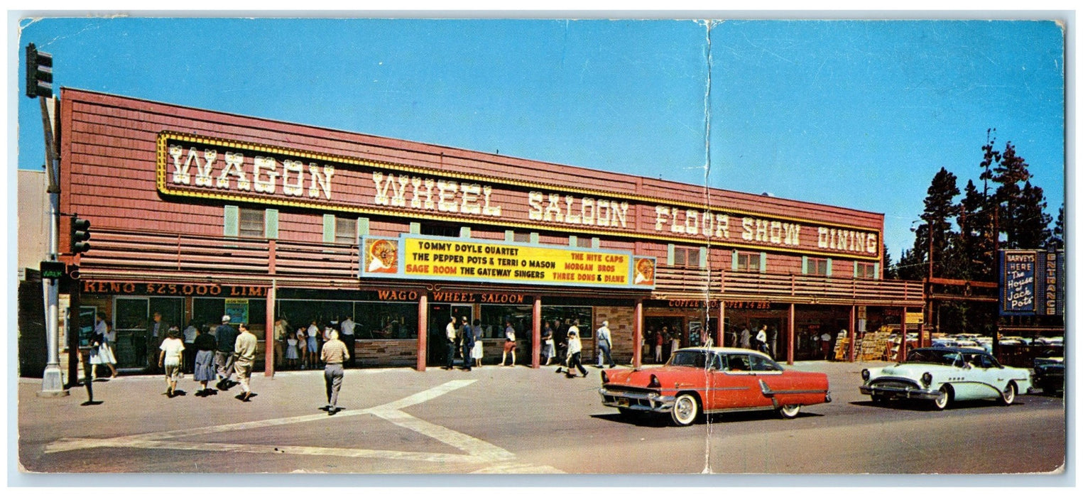 1959 Wagon Wheel Saloon & Gambling Hall Stateline The Valley Nevada NV Postcard