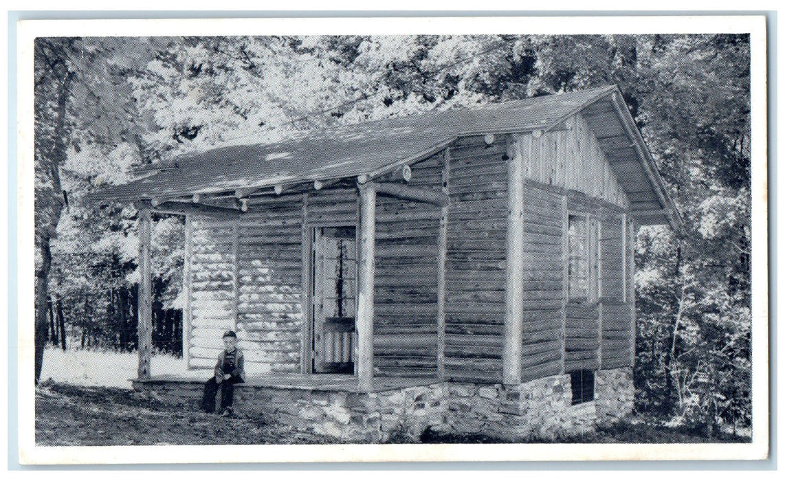 1957 Lutheran Memorial Camp Trees Cabin Scene Mt. Gilead Ohio OH Posted Postcard