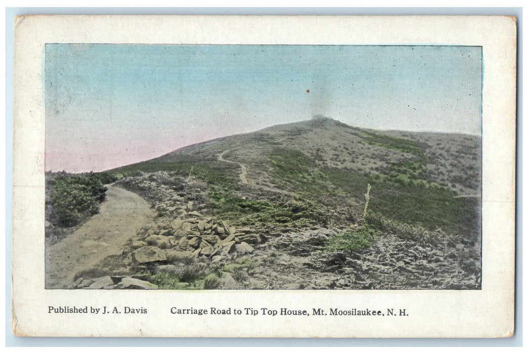 c1920 Carriage Road To Tip Top House Mt. Moosilaukee New Hampshire NH  Postcard