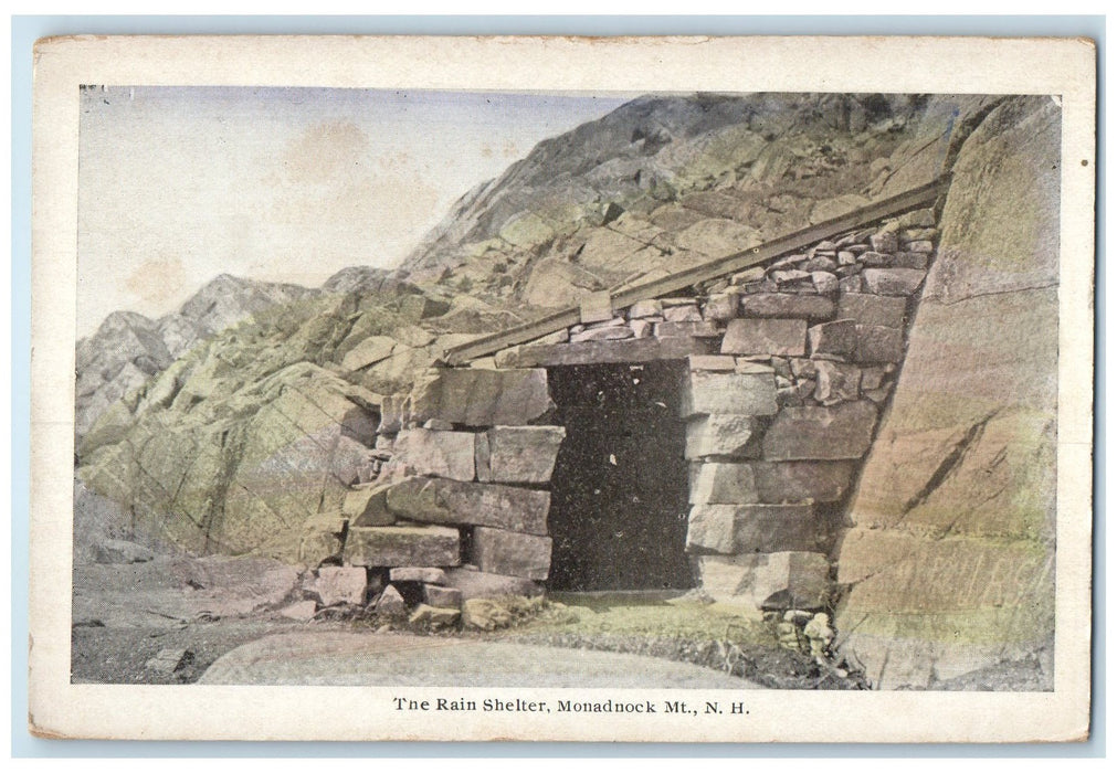 c1920's The Rain Shelter Rock House Monadnock Mount New Hampshire NH  Postcard
