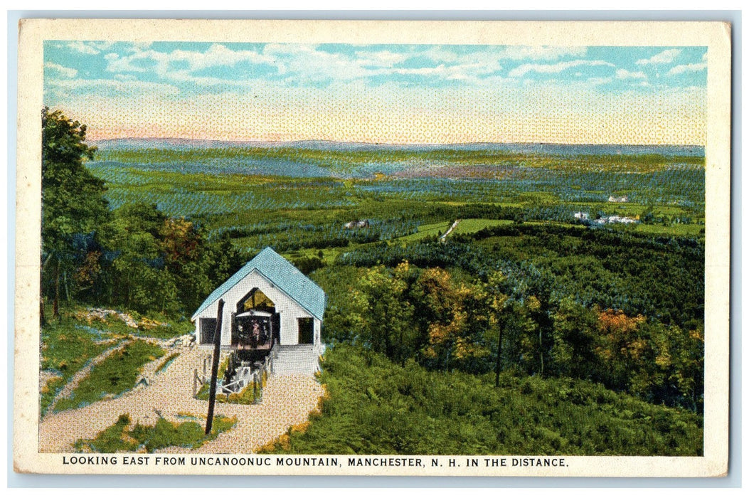 c1920's From Uncanoonuc Mountain Plains Manchester New Hampshire NH  Postcard