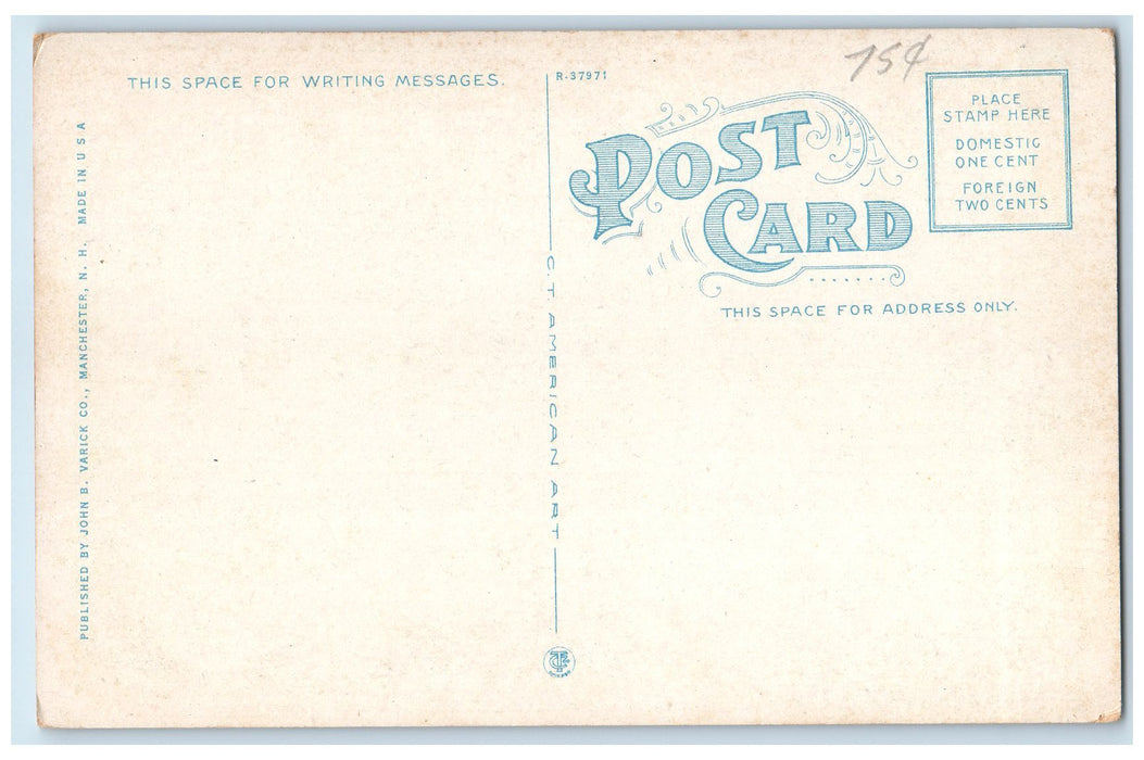 c1920's From Uncanoonuc Mountain Plains Manchester New Hampshire NH  Postcard