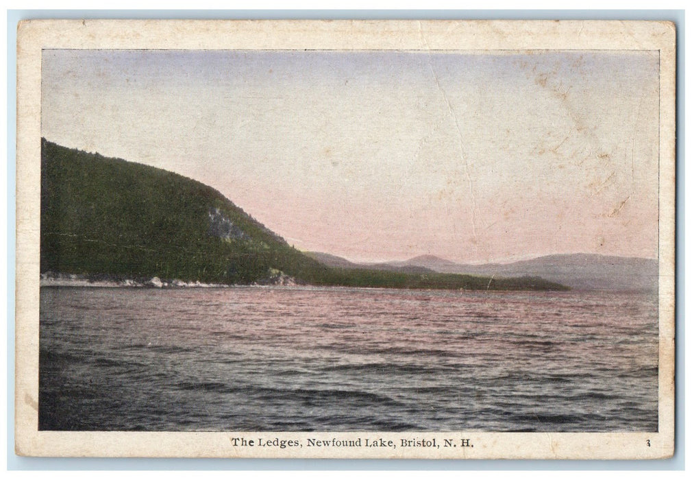 c1920's The Ledges Newfound Lake Mountains Bristol New Hampshire NH Postcard