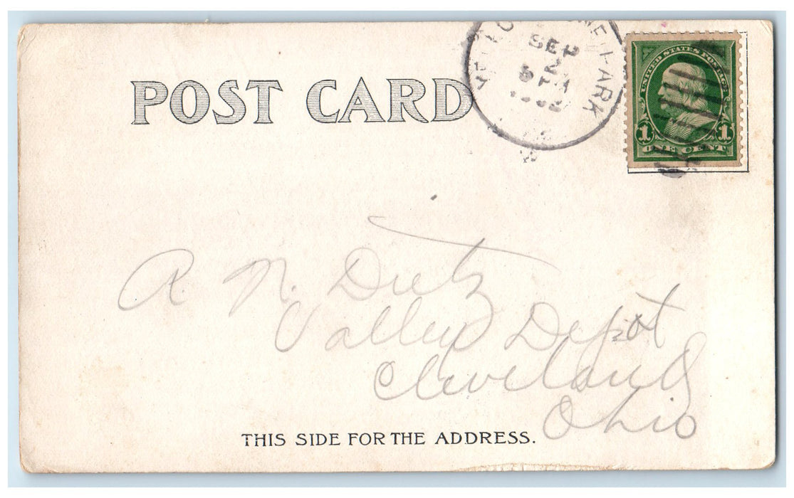 1902 Mammoth Hot Springs Yellowstone Park Rock Formation Hills Posted Postcard