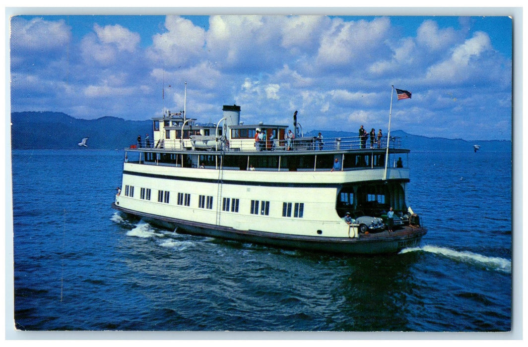 c1960's Tourist Number 3 Astoria-Megler Ferry Columbia River Oregon OR Postcard