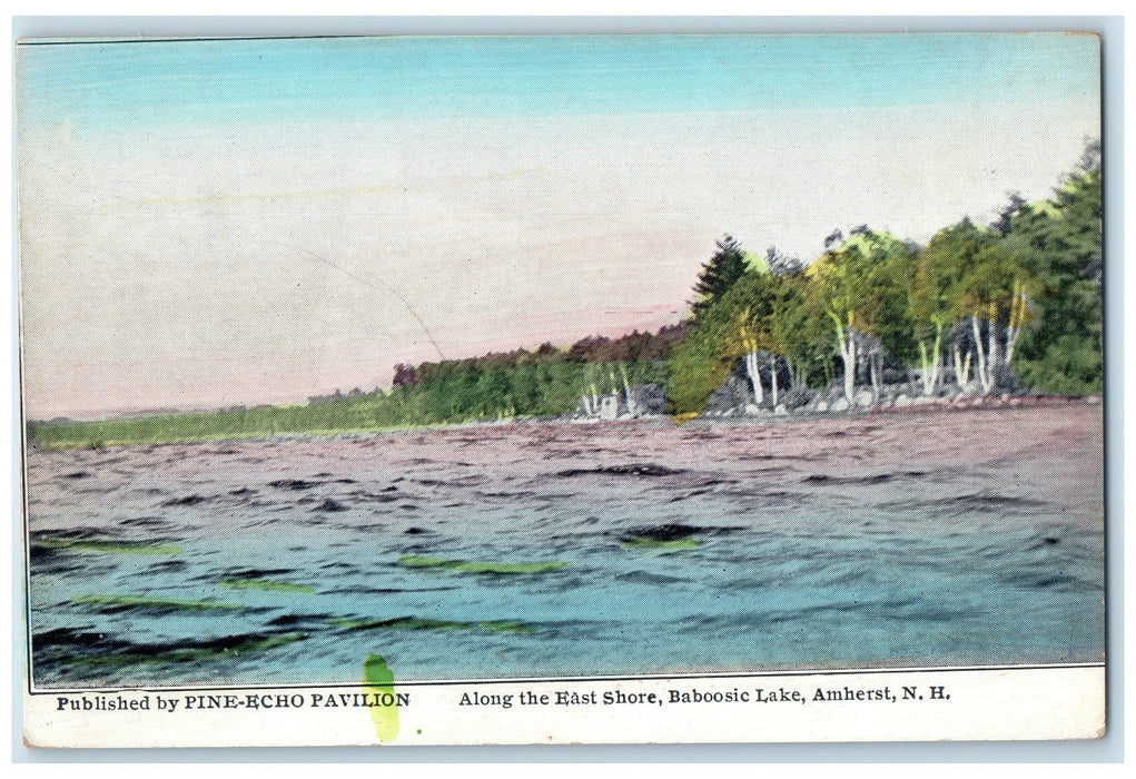 c1920's Along The East Shore Baboosic Lake View Amherst New Hampshire Postcard