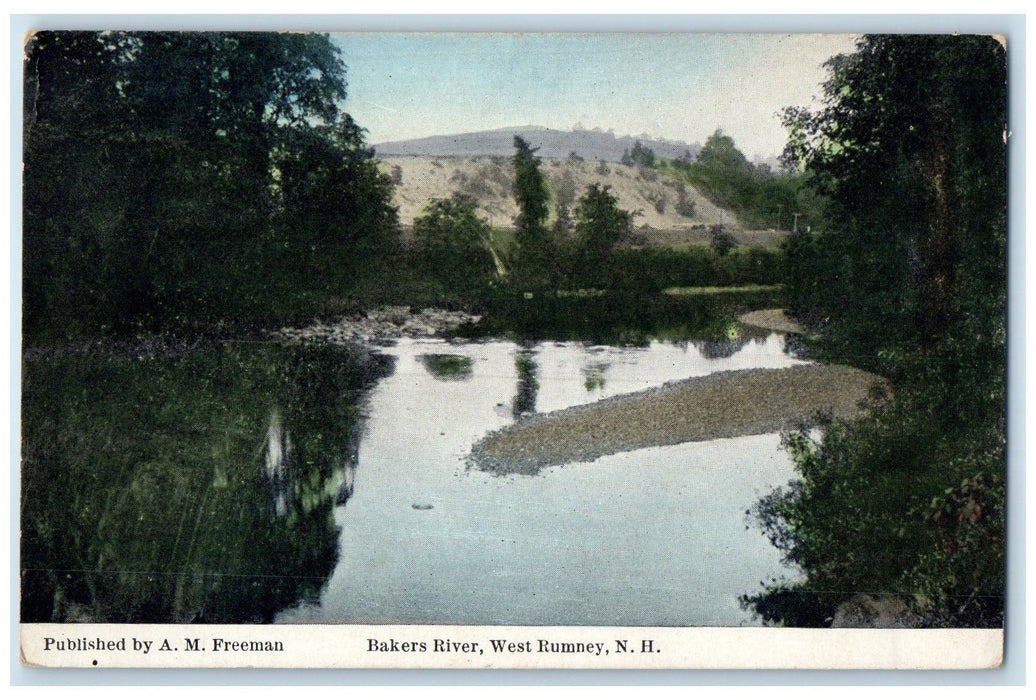 1912 Bakers River Mountains Grove View West Rumney New Hampshire Posted Postcard