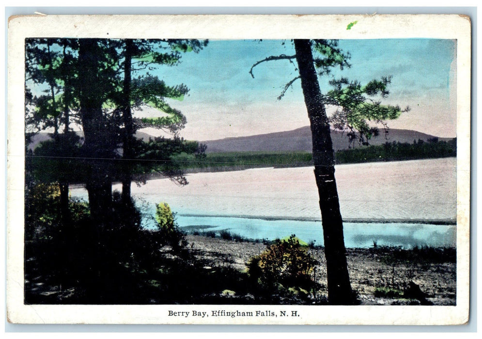 c1920 Berry Bay Forest Mountains Effingham Falls New Hampshire Unposted Postcard