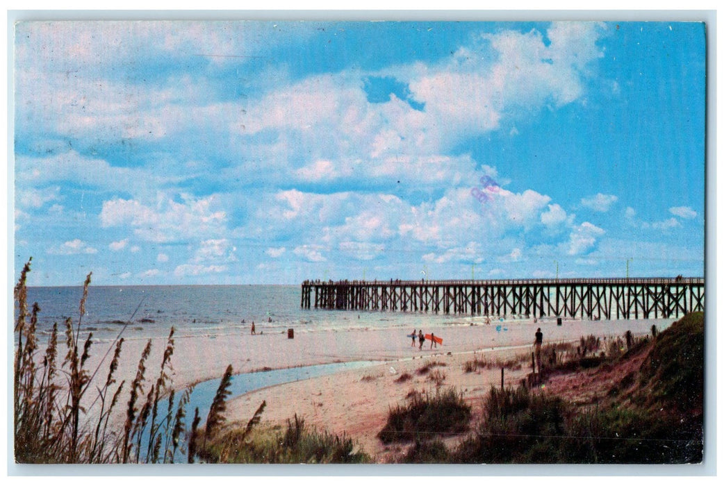 1978 Fishing Pier Panama City Beach Bridge Scene Tallahassee Florida FL Postcard