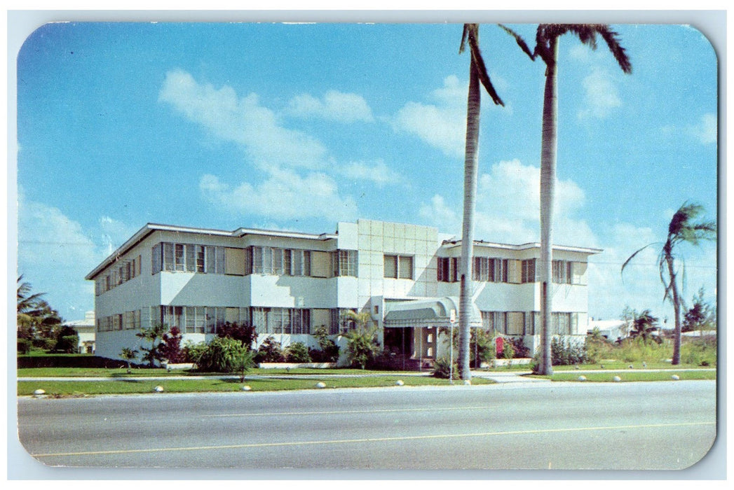 c1960's Nola Apartments Exterior Roadside Miami Florida FL Unposted Postcard