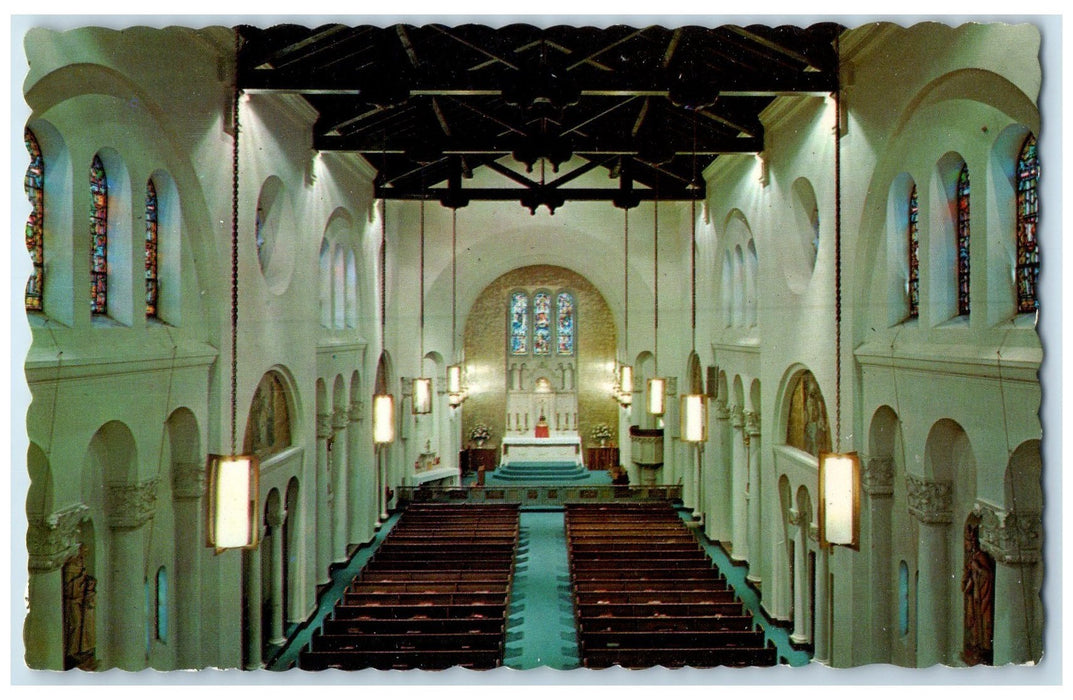 c1960's Christ The King Church Interior Scene Los Angeles California CA Postcard