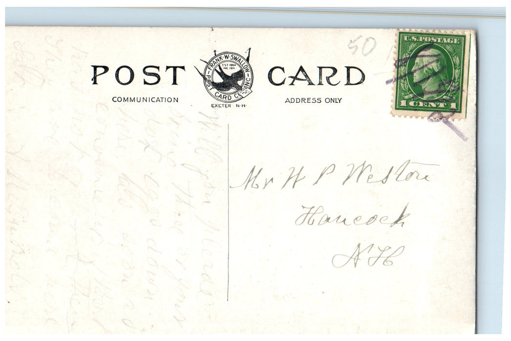c1920 From Elm Lawn Newfound Lake Mountain Bridgewater New Hampshire NH Postcard