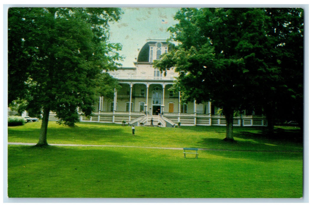 c1950's Athenaeum Hotel Grounds of Chautauqua Institute New York NY Postcard