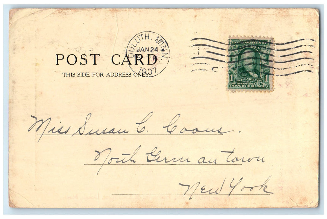 1907 Old Fond Du Lac Indian Trading Post Duluth Minnesota MN Posted Postcard