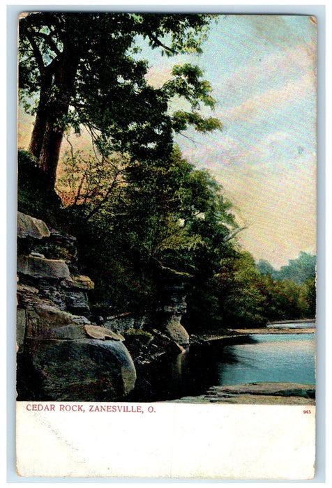 c1905's Cedar Rock Formation River Lake  Zanesville Ohio OH Unposted Postcard