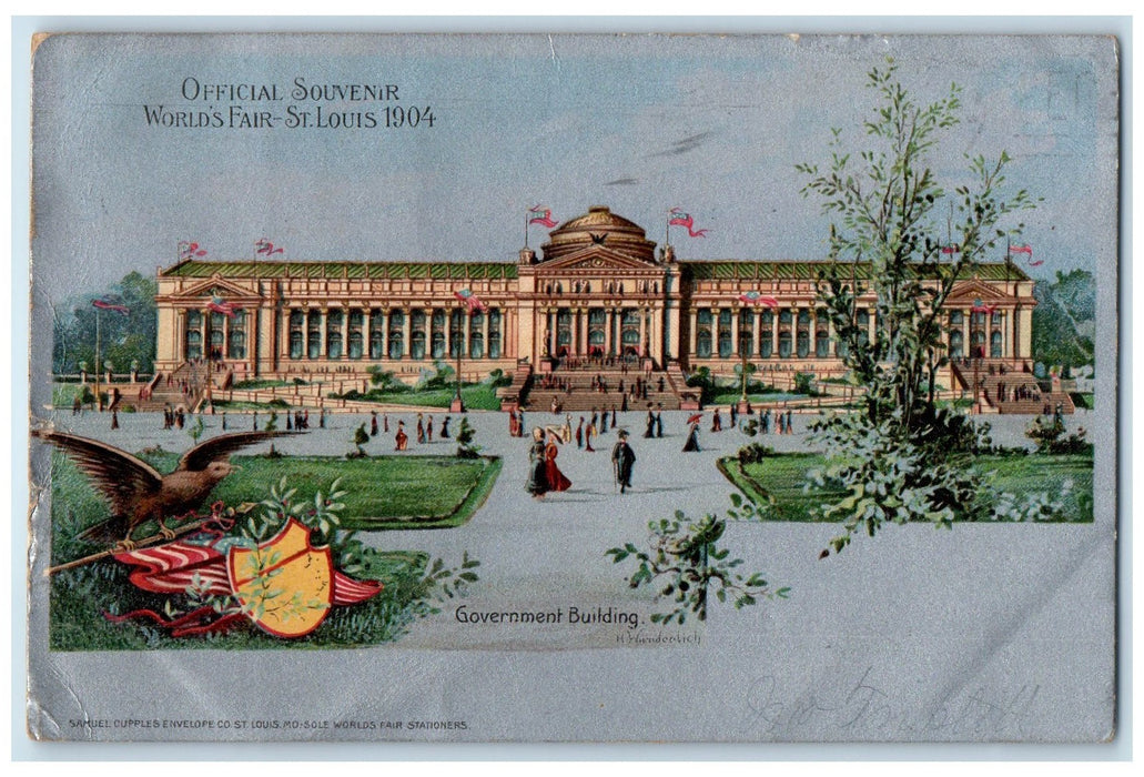 1904 Government Building Official World's Fair St. Louis Missouri MO Postcard