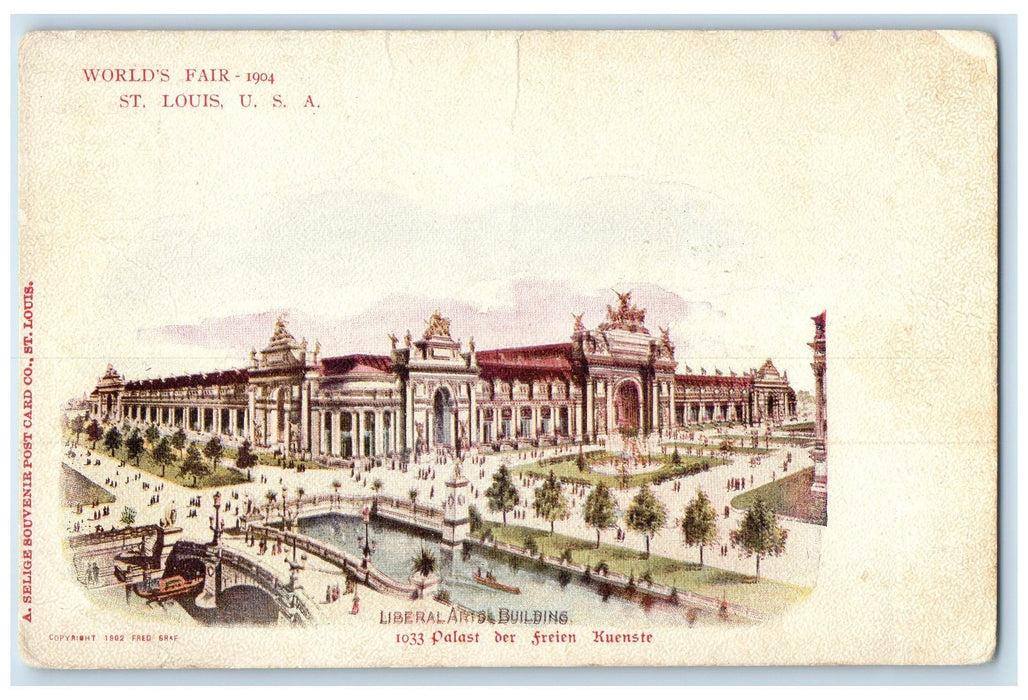 c1905's Liberal Arts Building Scene World's Fair St. Louis Missouri MO Postcard