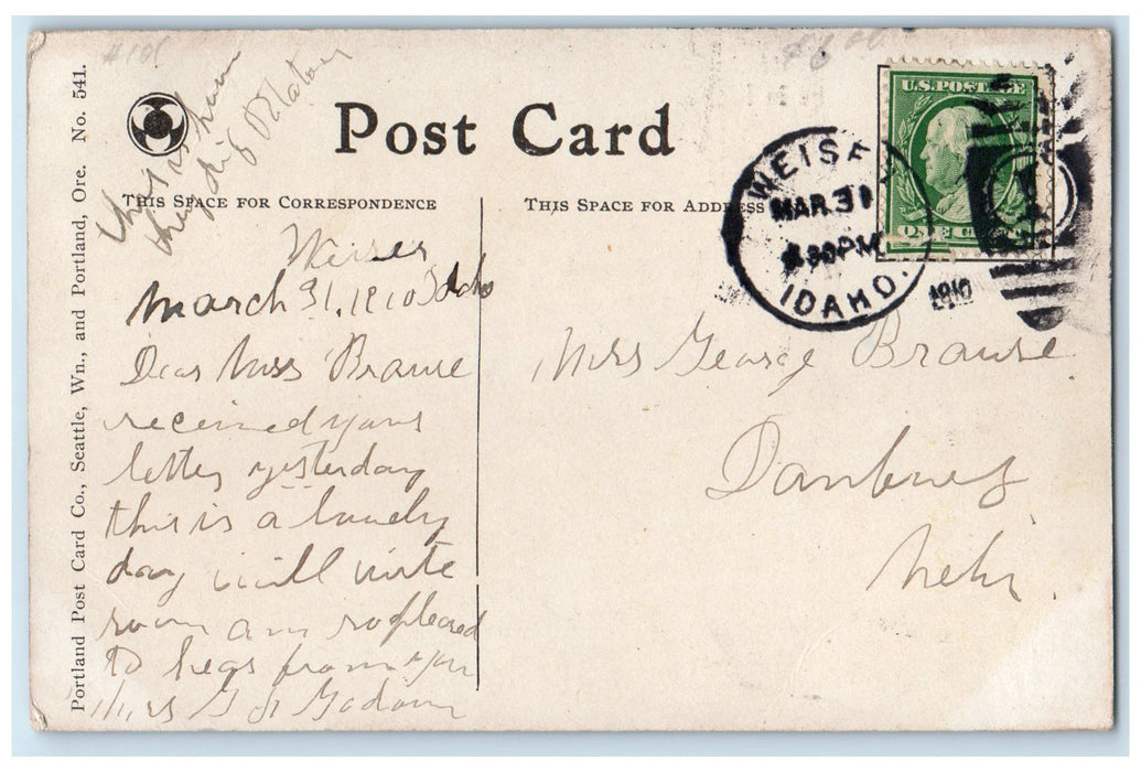 1953 Exaggerated Digging Potatoes On Idaho Weiser Idaho ID Posted Horse Postcard