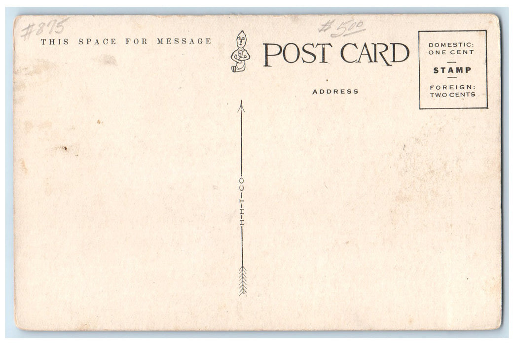 c1910's 14th Street BPO Elks Golden Jubilee Lights Denver Colorado CO Postcard