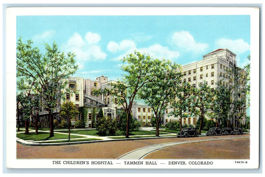c1920's The Children's Hospital Tammen Hall Building Denver Colorado CO Postcard