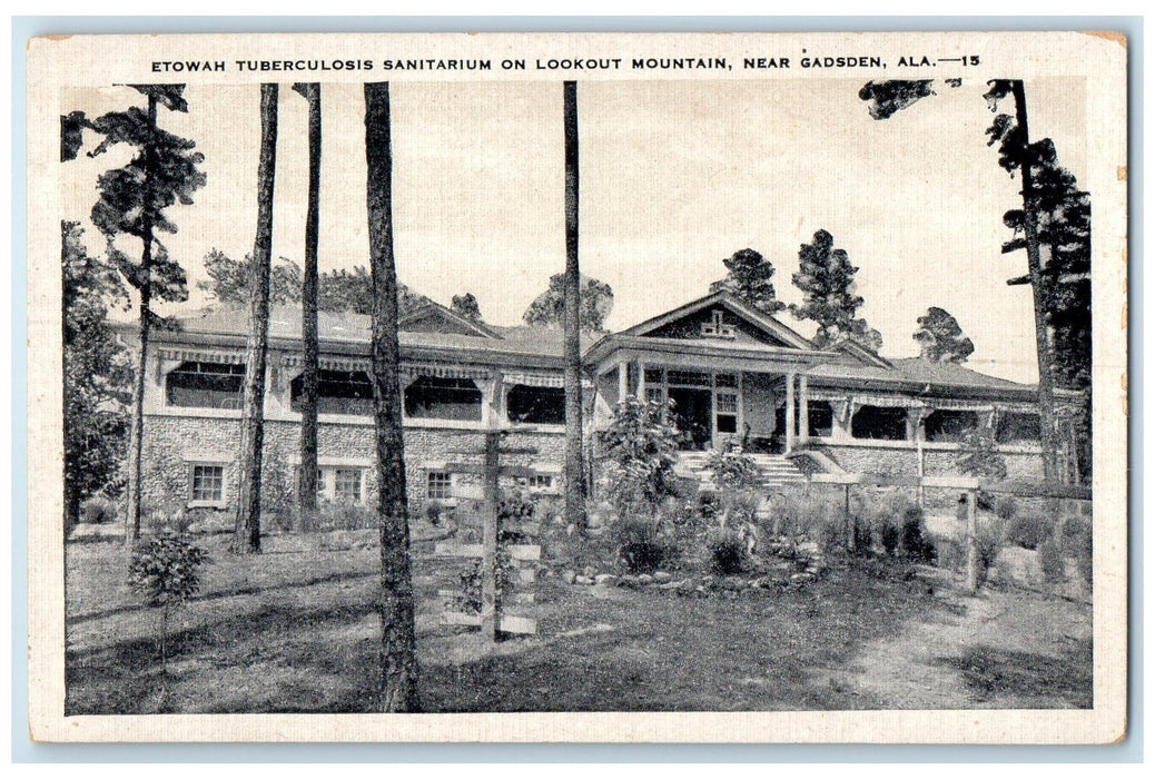 c1920's Etowah Tuberculosis Sanitarium On Mountain Gadsden Alabama AL Postcard