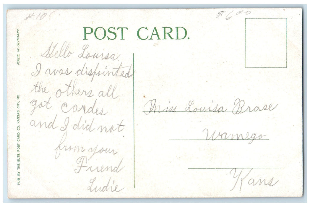c1910 St. Joseph Hospital 7th & Penn Streets Kansas City Missouri MO Postcard